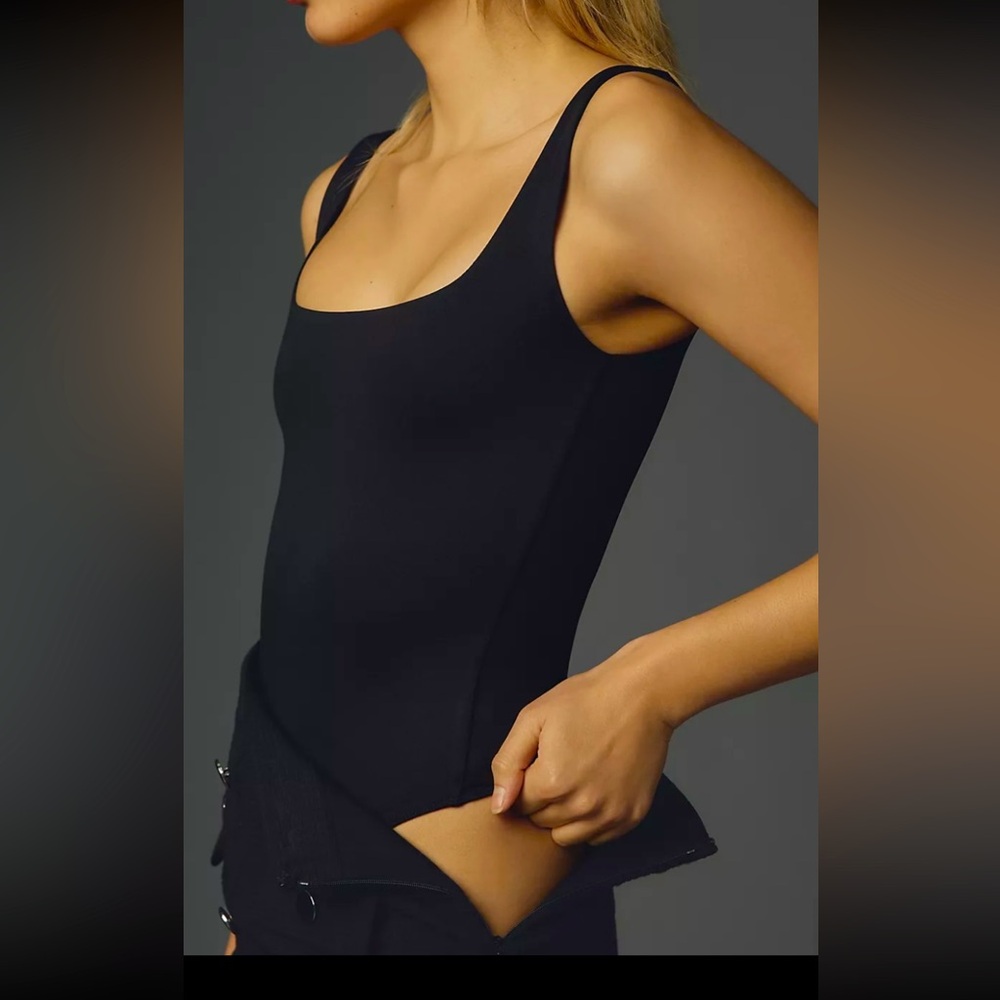 Anthropology, Second Skin by RD Style. Tia Sleeveless Scoop-Neck Bodysuit. - Picture 3 of 6